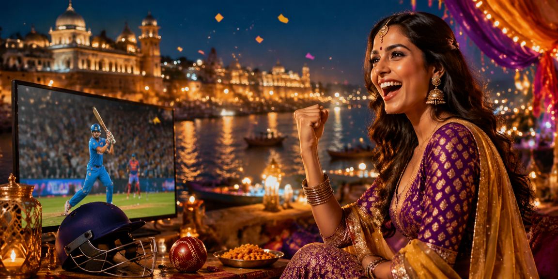 Night market in Lucknow representing Indian cricket betting culture
